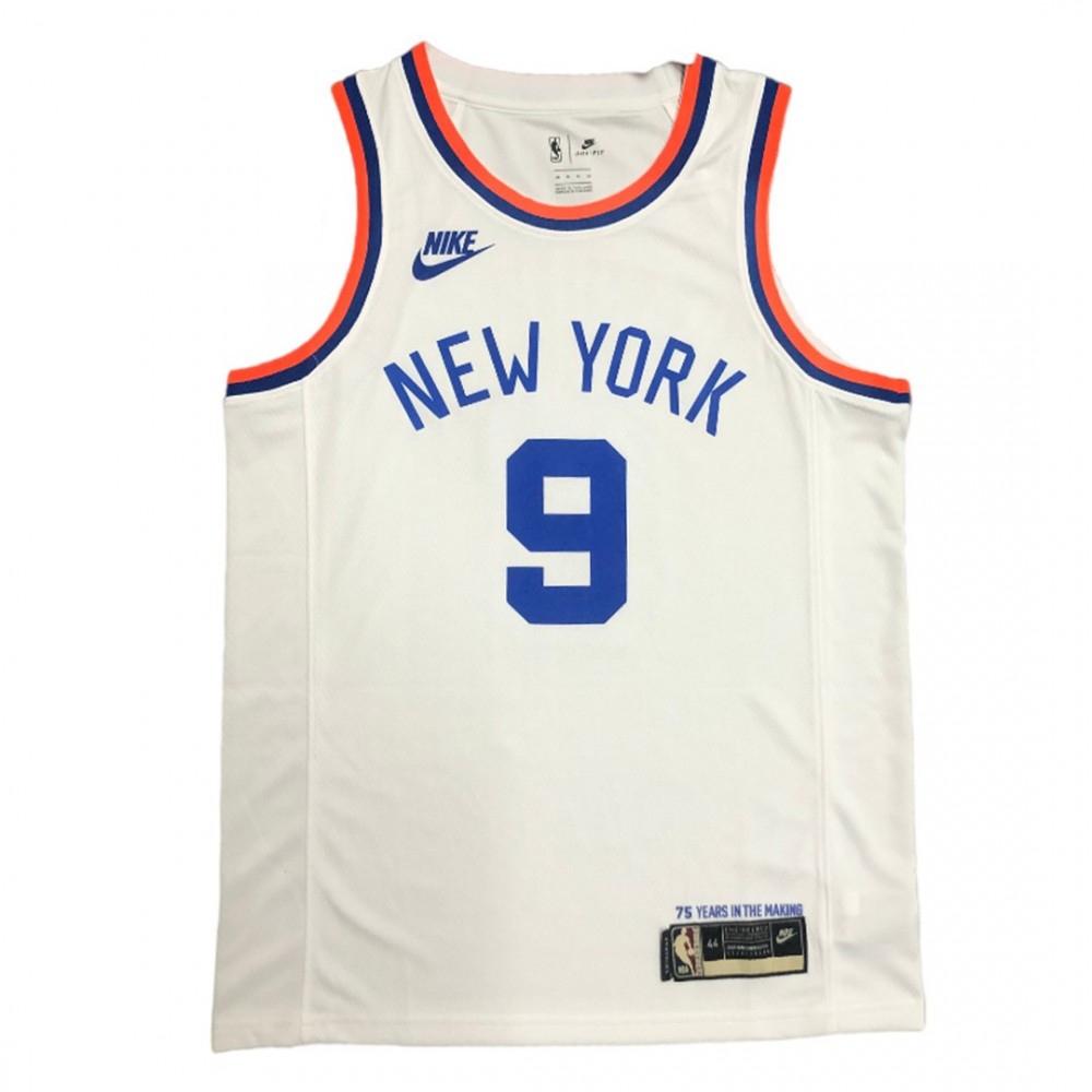 Men's New York Knicks RJ Barrett #9 White 2021/22 Swingman Jersey - Classic Edition-Pro Kit Vault | Brand New 26/27 Sports Jerseys